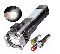 Lampe torche de survie tactique super lumineuse petite lampe de poche LED multifonction rechargeable par USB
