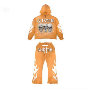 Survêtements Streetwear de haute qualité pour hommes conception personnalisée broderie en détresse 100% coton survêtements nouveauté survêtement à capuche - Product Image 3