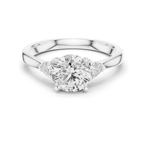 Bague trilogie en diamant de laboratoire 1 CT pour femme, clarté VVS-VS EF, or 18 carats, 14 carats, 10 carats et argent 925, or rose, or jaune, or blanc - Product Image 3
