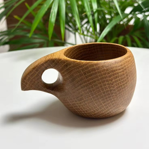 ถ้วยชาทำจากไม้ธรรมชาติทำจากไม้ธรรมชาติสำหรับไวน์กาแฟน้ำร้อนเครื่องดื่มเย็นถ้วยชาไม้สไตล์ญี่ปุ่น - Product Image 1