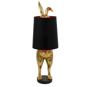 Lampe latérale décorative de lapin de chambre d'hôtel lampe de bureau de chambre à coucher de salon fini d'or lampe d'éclairage de salle de mariage - Product Image 1