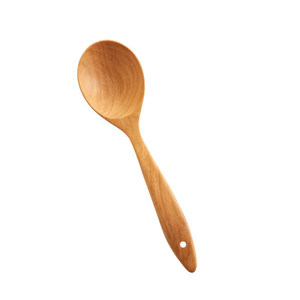 Cuillère en bois d'acacia massif avec logo personnalisé, ustensile de cuisine classique en bois naturel écologique avec finition polie miroir pour la cuisine et les fêtes - Product Image 4