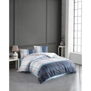 Juego de Funda Nórdica Kristal Double Ranforce, Diseño a Cuadros Azul Frío, para Uso Doméstico - Product Image 1