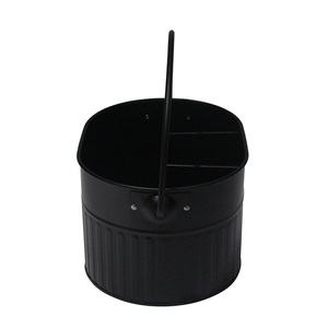 Acheter finition or de qualité supérieure caddie ovale en métal galvanisé avec séparateurs avec manche en bois avec conception de corde à vendre - Product Image 4