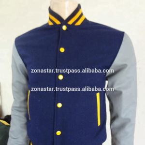 Veste universitaire décontractée de grande taille pour hommes, blouson d'hiver brodé et respirant en peau de vache et de mouton avec logo personnalisé, vente en gros vierge - Product Image 2