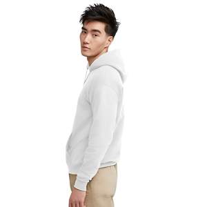 Sweat à capuche pour homme de qualité supérieure, 100% coton, style streetwear, uni, léger, respirant, logo personnalisé OEM - Product Image 2