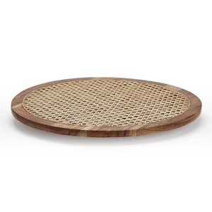 Plateau tournant en bois de haute qualité, design rond moderne, pour utilisation sur table et organisateur d'épices - Product Image 4