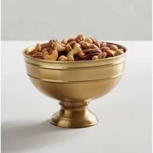 Tazón Redondo de Metal Hecho a Mano para Servir Ensaladas, Tazón Decorativo para Vajilla - Product Image 3