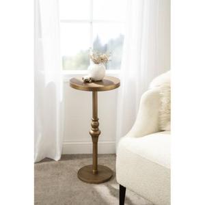 Modern Industrial Style Round Metal and <b>Glass</b> <b>Side</b> <b>Table</b> for Home Living Room and Bedroom Outdoor-Friendly - Product Image 4
