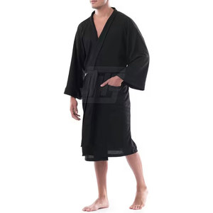 Men Bathrobes Organic Cotton Eco Friendly Hotel <b>Spa</b> <b>Robe</b> Custom Logo Bulk Manufacturer Men Bathrobes - Product Image 2