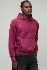 เสื้อฮู้ดสวมหัวทรงสลิมฟิตสำหรับผู้ชายเสื้อผ้าแบบสั่งทำ450GSM พลอยเทียม - Product Image 4