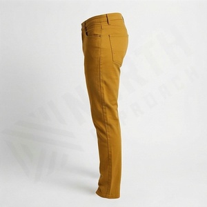 Men's Slim Fit Chinos Pants Casual Solid Color Trousers With Mid Waist Straight Pattern Premium <b>Fabric</b> Customized Color Wear - Product Image 3