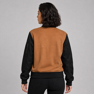 Blouson Bomber Baseball Vintage Matelassé Respirant Coupe-Vent Écologique Personnalisable avec Logo Haute Qualité Faible MOQ pour Femme - En Promotion - Product Image 5