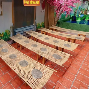 Estante de secado de papel de arroz de bambú natural ecológico Paneles artesanales de madera con listones de VIET FARGIMEX - Product Image 1