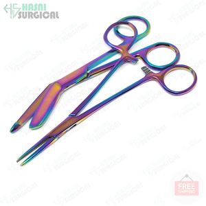Tijeras de operación quirúrgica Tijeras de vendaje con asas impresas de colores Lister Tijeras de vendaje Quirúrgico de acero inoxidable - Product Image 3
