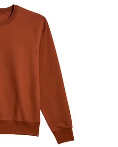 Rust <b>Brown</b> <b>Fleece</b> Sweatshirt for Men Crewneck Pullover Long Sleeve Plain Casual Winter Warm Soft Cotton OEM Custom Design - Product Image 3