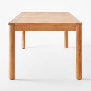 Mesa de comedor de madera de teca maciza de alta calidad con acabado resistente a la intemperie y diseño minimalista para comedor al aire libre e interior - Product Image 4