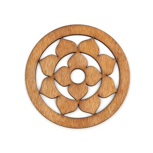 Sous-verre rond en bois, design moderne, taille personnalisée, pour tasses et verres, idéal pour hôtels et bureaux. - Product Image 6