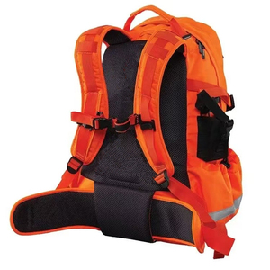 Mochila de Bombero de Cuero Genuino Impermeable de Alta Visibilidad Industrial Naranja de Alta Visibilidad con Cinta Reflectante Estilo Vintage para Mujer - Product Image 6
