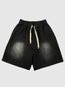 Wholesale Retro Style <b>Men's</b> <b>Shorts</b> 100% Cotton Fleece French Terry Breathable <b>Knee</b> <b>Length</b> With Drawstring Pockets - Product Image 2