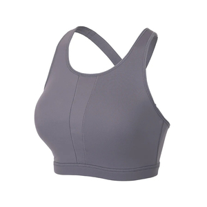 Soutien élevé pour femmes une épaule soutien-gorge de sport séchage rapide Fitness course sans couture Logo personnalisé respirant coton grande taille - Product Image 6