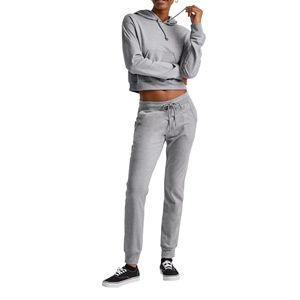 Vente en gros de sweat à capuche court pour femmes avec doublure en polaire sur mesure 45% coton 55% polyester logo imprimé bouffée de ciel noir - Product Image 3