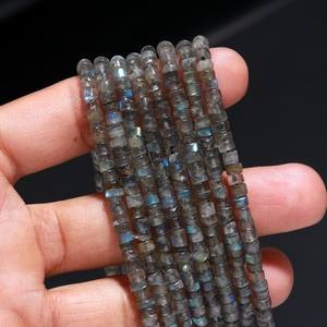 Labradorita de alta calidad suave Heishi neumático Rondelle Cuentas 4-5mm rueda de piedra suelta corte cuentas de piedras preciosas sueltas para la fabricación de joyas - Product Image 6