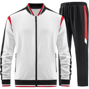 Survêtement zippé pour hommes, ensemble de jogging deux pièces, matériau respirant avec impression personnalisée, broderie et image de marque - Product Image 2