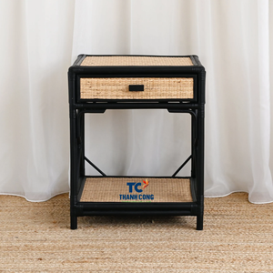 Armario de ratán hecho en Vietnam con paneles tejidos a mano, perfecto para dormitorio rústico o sala de estar minimalista - Product Image 2