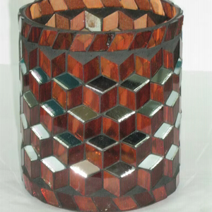 Portavelas de Cera de Abeja con Acabado Mosaico, para Velas Votivas y T-Light, Altamente Perfumado, Decoración Moderna para el Hogar, Mesa de Navidad, Fiestas Nocturnas - Product Image 1