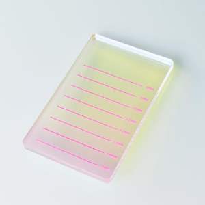 Palette de pose d'extensions de cils en acrylique de luxe avec logo privé, outil de beauté, forme de cœur, papillon rose - Product Image 4