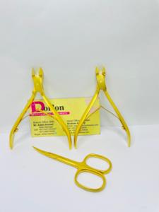 Pinzas para cutículas de uñas chapadas en oro mate, pinzas de doble resorte con logotipo personalizado de acero inoxidable, removedor de piel muerta, cortador recortador de cutículas - Product Image 5