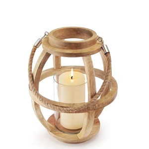 Lanternes de bougie de couleur blanche de corps en métal de conception de modèle avec personnaliser la couleur pour la décoration de Noël - Product Image 2