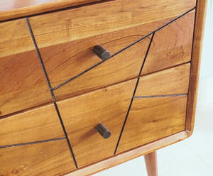 Table de chevet Acme en bois massif Elegance Serenity avec deux tiroirs pour la chambre à coucher et le salon. - Product Image 6