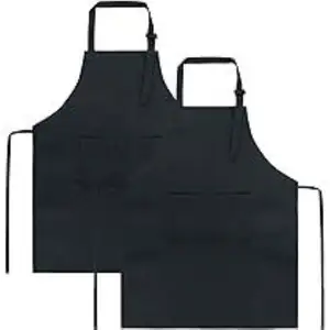 Grembiuli da cucina in cotone di colore nero con Logo personalizzato di buona qualità con grembiuli alla moda per le donne grembiule da cucina in cotone forte