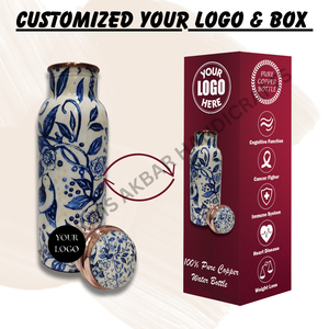 Eco-conscious ขวดทองแดงบริสุทธิ์ขนาด750มล. มีฝาปิดพิมพ์ลายเคลือบเคลือบกันรั่วที่ทันสมัยน้ำหนักเบาเหมาะกับการดื่ม - Product Image 5