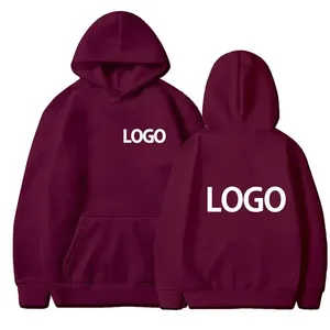 Sweat-shirt uni pour homme en molleton de coton doux, impression de logo personnalisée, vente en gros, vêtements de rue décontractés, tissu haute densité, fabricant OEM - Product Image 4