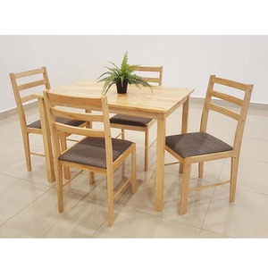 Nouvelle Arrivée 2026 Ensemble de Table à Manger Moderne en Bois de Caoutchouc de Malaisie avec Chaises de Cuisine et de Salle à Manger - Product Image 1