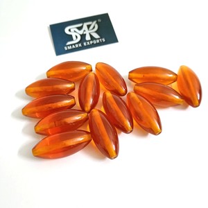 Elegante ámbar naranja cuentas de resina ovaladas para DIY artesanía joyería collar pulsera Fabricación y accesorios creativos hechos a mano - Product Image 1