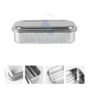 กล่องเครื่องมือสแตนเลสแบบแมนนวลชุดผ่าตัดทนทานสำหรับการผ่าตัดทั่วไปดีไซน์ตามสั่ง - Product Image 2