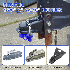 Coupleur universel bleu à verrouillage par boule pour remorques, compatible avec les coupleurs de 1-7/8 et 2-5/16 pouces, accessoire de contrôle de charge - Product Image 5