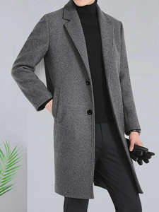 Manteau léger pour homme - Manteau long élégant et ajusté pour le printemps et l'automne, coupe-vent et résistant à l'eau - Product Image 4