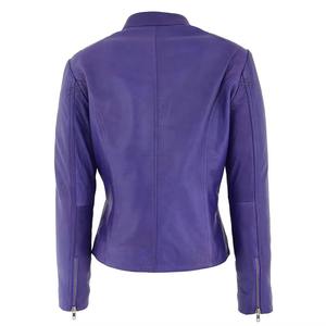 Chaquetas de cuero para mujer Moda para mujer Nueva llegada Chaquetas de cuero Pu de cuero genuino personalizadas - Product Image 2