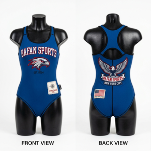 ชุดว่ายน้ำสองชิ้นสีเขียวพรีเมียม 220 GSM ผ้าไนลอนผสมสแปนเด็กซ์  แบบ Racerback  พร้อมโลโก้แบบ Sublimation  สั่งทำได้สำหรับผู้หญิง - Product Image 3