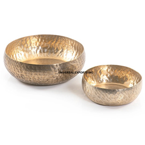 Juego de Dos Tazones para Chocolate con Acabado Dorado Antiguo, Tazón Decorativo para Dulces, Tazón para Chocolate Nuevo de Diseño de Alta Calidad y Lujo - Product Image 1