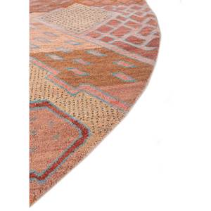 Alfombras Manchaha de Lana y Seda de Bambú Anudadas a Mano, Diseño de Parches Rojos y Naranjas para Uso Doméstico-Les-2069 - Product Image 4