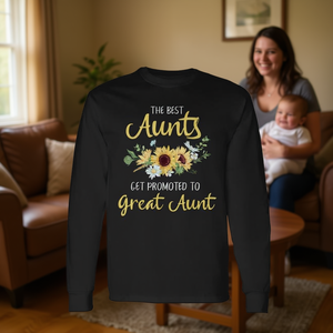 Les meilleures tantes sont promues au rang de grand-tante, t-shirt à manches longues - Product Image 3