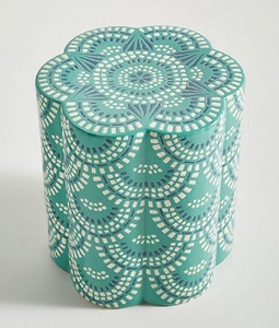 Design unique de haute qualité Table basse spéciale de haute qualité Table centrale ronde de style luxe Meubles de salon en incrustation d'os - Product Image 4