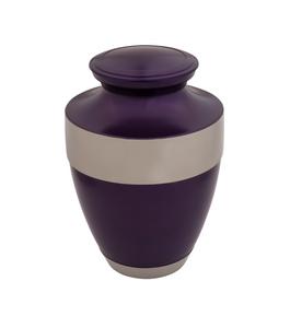 Classically Designed Purple <b>Stone</b> Color Aluminum Urn Engraved Keepsake for Human Ashes Made of Brass Metal <b>Memorial</b> Cremation - Product Image 2