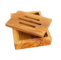 Porte-savon en bois d'olivier fait main de luxe, écologique, antidérapant, design rustique, logo personnalisé, salle de bain/spa/hôtel, Intercraft SSD21